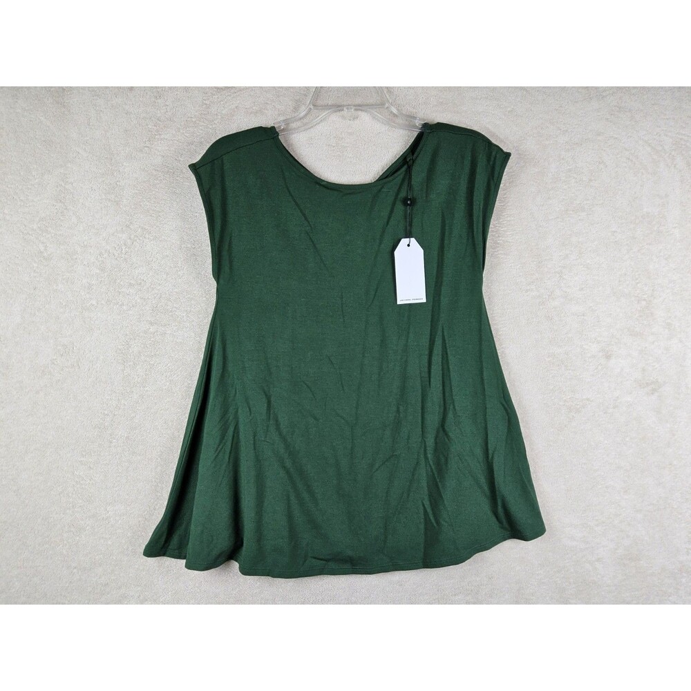 Universal Standard Women's Short Sleeve Swing Drapey Top Green Size 0/00(4XS)